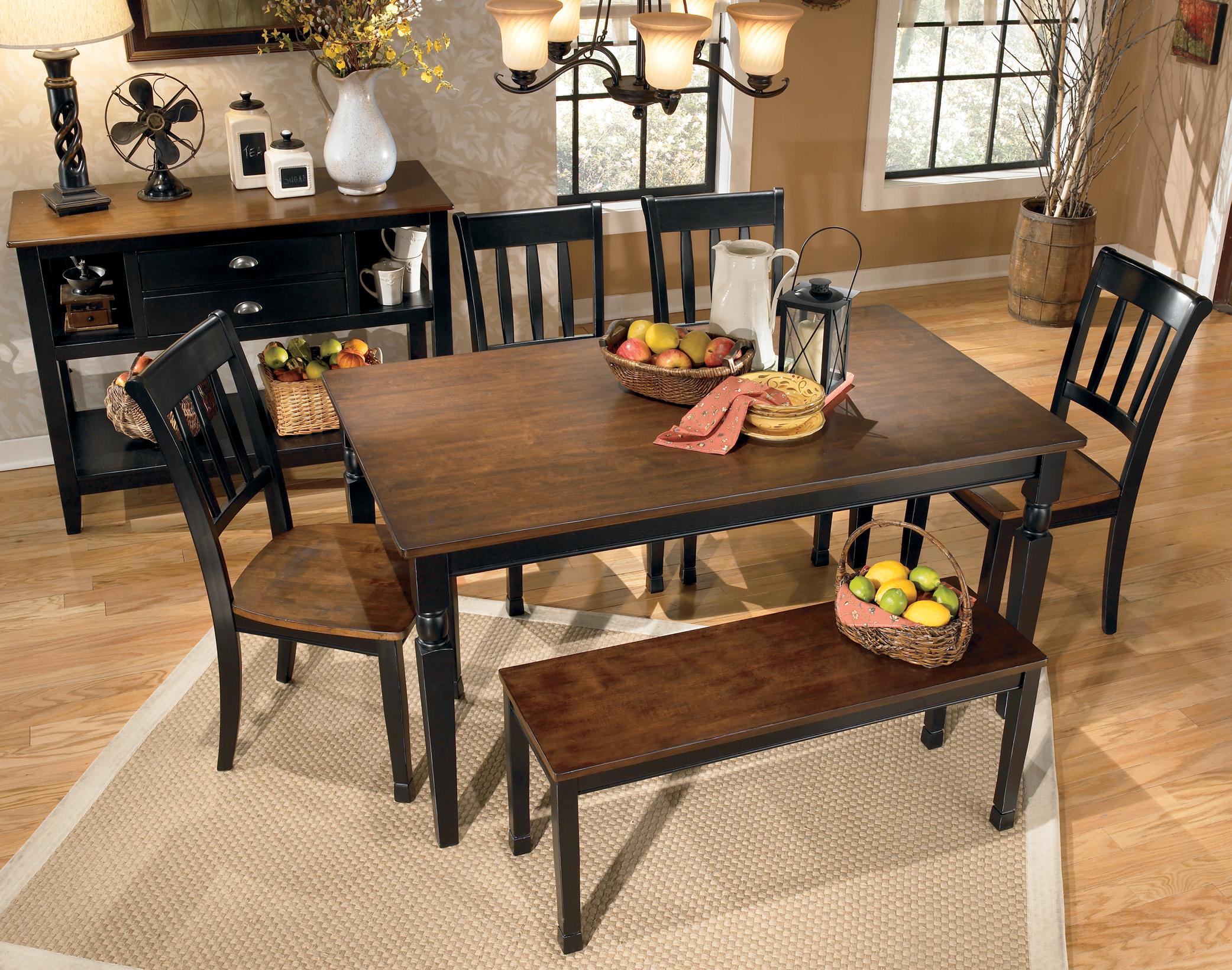 Signature Design by Ashley Owingsville 6Piece Rectangular Table Set